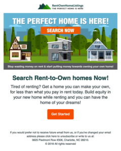 Email Creative - Rent Own Home Listings